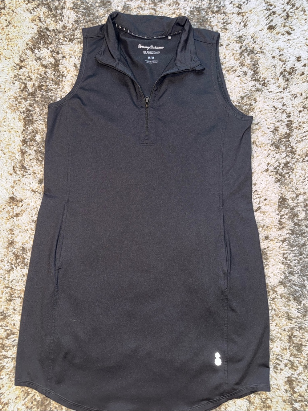Tommy Bahama Black Quarter-Zip Athletic Top